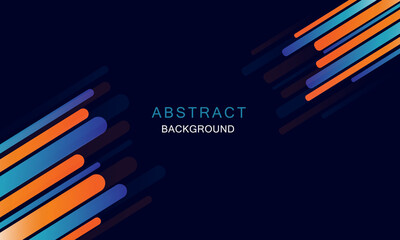Abstract orange and blue hi-tech background shape. Futuristic technology concept vector. 