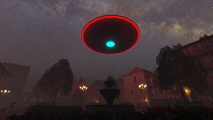 ufo at village