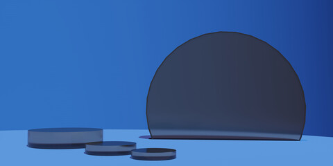 Lux stage background, 3d render podium. stand to show the cosmetic brown product.