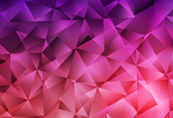Obraz premium Dark Purple, Pink vector shining triangular layout.