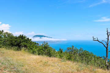 View of the Ayu-Dag mountain, Crimea, Russia. Mountain summer landscape.