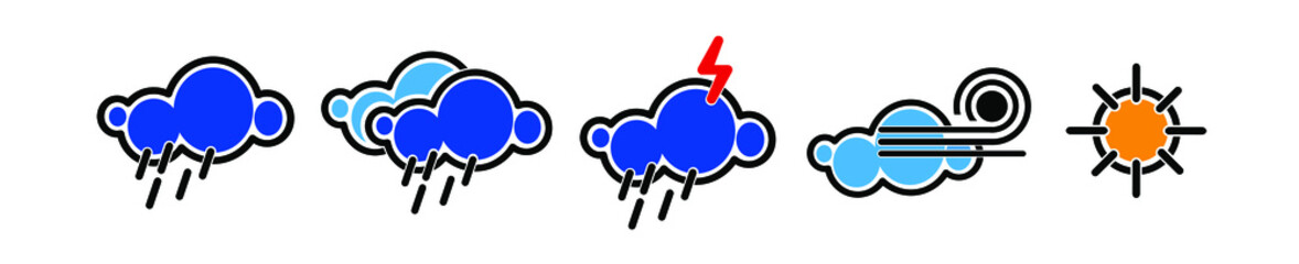 set of weather icons	