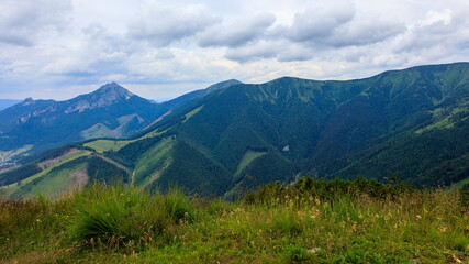 Fototapeta premium View of the Kraviarske peak in Mala Fatra, Slovakia.
