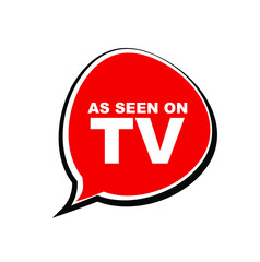 as seen on tv icon on white background	