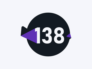 Obraz premium Number 138 logo icon design vector image