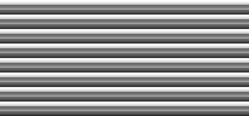 Abstract 3D black and gray monochrome horizontal bold stripes lines pattern on white background and texture