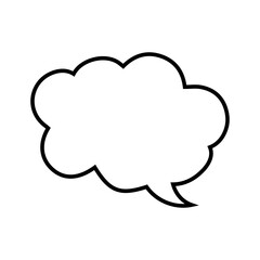 Cloud speech bubble icon Simple illustration of cartoon speech bubble