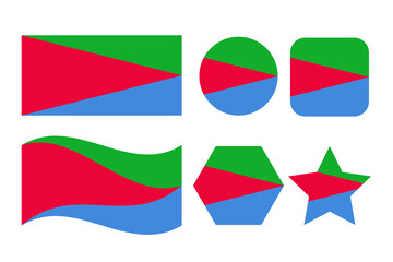 Eritrea flag simple illustration for independence day or election