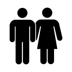 Man and woman icon People in motion active lifestyle sign