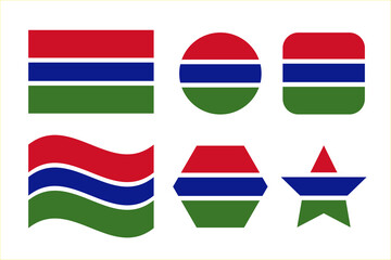 Obraz premium Gambia flag simple illustration for independence day or election