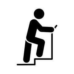 Man on treadmill icon People in motion active lifestyle sign