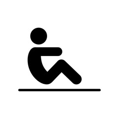 Man doing exercises icon People in motion active lifestyle sign