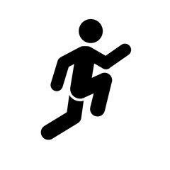 Fototapeta na wymiar Jump man icon People in motion active lifestyle sign