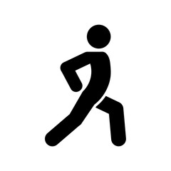 Man doing exercises icon People in motion active lifestyle sign