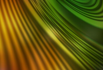 Dark Green, Yellow vector blurred shine abstract texture.
