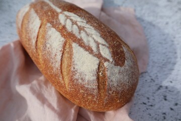Close up of a loaf of Sour Dough Bread