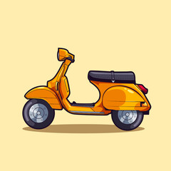 vintage scooter illustration