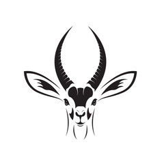 Vector of african gazelle head design on white background. Easy editable layered vector illustration. Wild Animals. Animal.