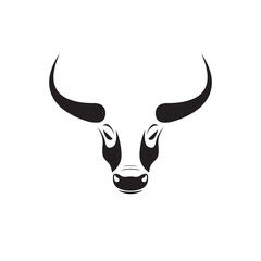 Fototapeta premium Vector of bull head design on white background. Easy editable layered vector illustration. Wild Animals. Animal.