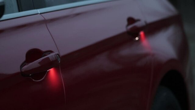 side view of light led handle from a German car