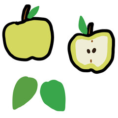 黄緑色のりんご　Yellow green apple