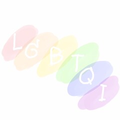 hand drawn digital creativity lgbti rainbow symbol  white background