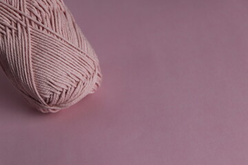 cotton yarn to knit or crochet, craft colourful photography with copy space to your own message