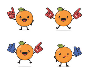 orange fruit cartoon character