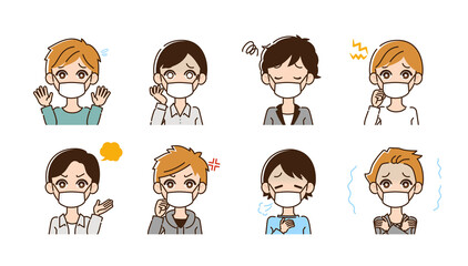 ネガティブな男性のイラスト