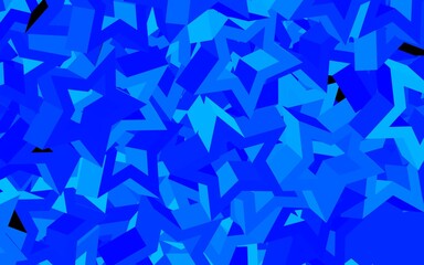 Fototapeta premium Dark BLUE vector backdrop with lines, triangles.