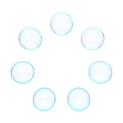 Water collection 3d render bubbles