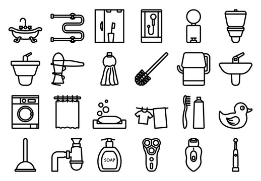 Bathroom Icon Set