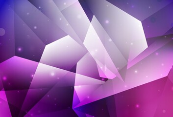 Dark Purple vector background with polygonal style.