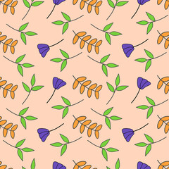 Seamless floral pattern for wallpaper