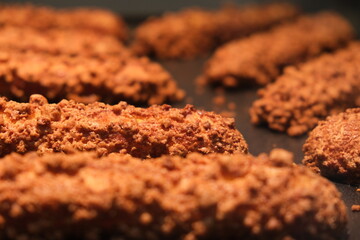 close up many Japanese baked puff. 