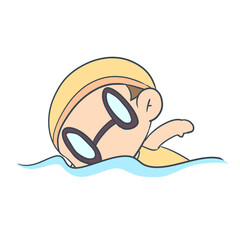 One of the occupation categories is swimmer