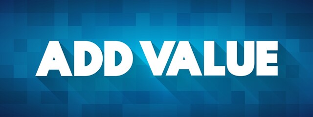 Add Value text quote, concept background