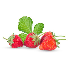 fresh stawberries on a white background,isolated