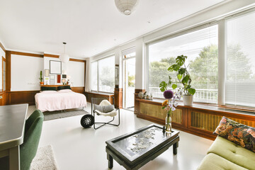 Luxury bedroom of house in beautiful design