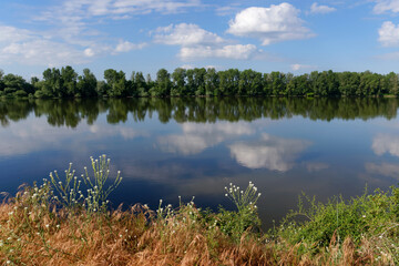 Loire river bank in Vouvray city