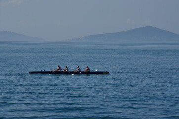 rowing race in the sea