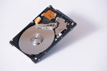 hard disk drive on white background