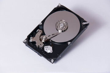 hard disk drive on white background