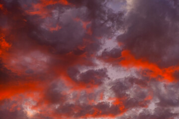 Fototapeta na wymiar colorful and dramatic sunset sky