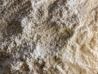 Salt cave. Halotherapy. Wall of salt close-up