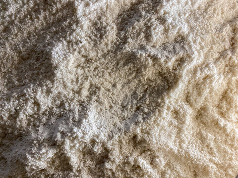 Salt cave. Halotherapy. Wall of salt close-up