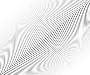 Striped vector template for your ideas, monochromatic lines texture. Pattern waved lines texture. Abstract halftone background