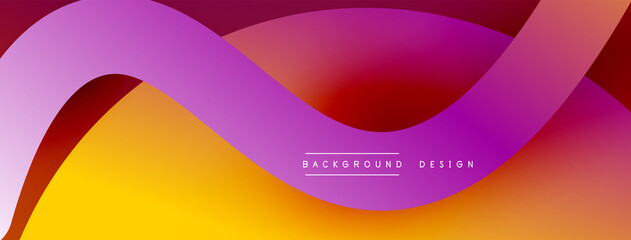 Abstract overlapping lines and circles geometric background with gradient colors