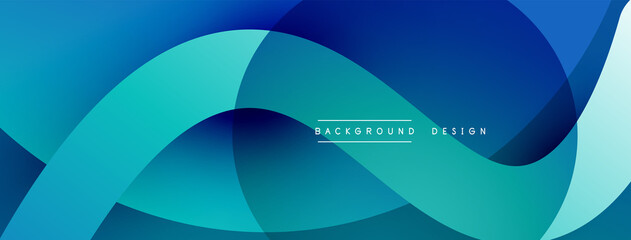 Abstract overlapping lines and circles geometric background with gradient colors