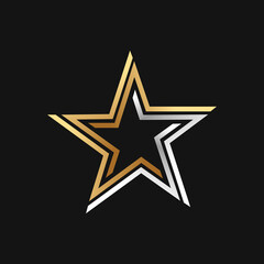 Abstract Star Logo icon Design Vector template. Simple and Elegant Star Logo design concept. Star Logo icon vector design template for business, branding, company, website, symbol, corporate, logo.
